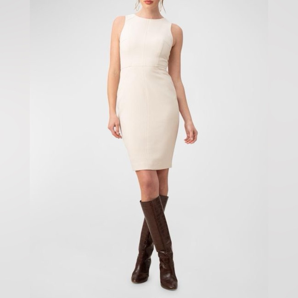 Trina Turk‎ Cream Petit Rouge Sleeveless Sheath Dress Size 12